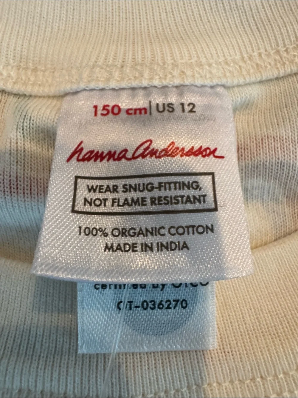 Hanna Andersson White Pajama Set with Rainbow Print